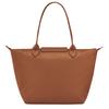 Longchamp Le Pliage Xtra Einfarbige Reißverschluss-Druckknopfverschluss Langlebige Griffe Leder-Tragetasche Damen-Tote Cognac Brandy 2605987504