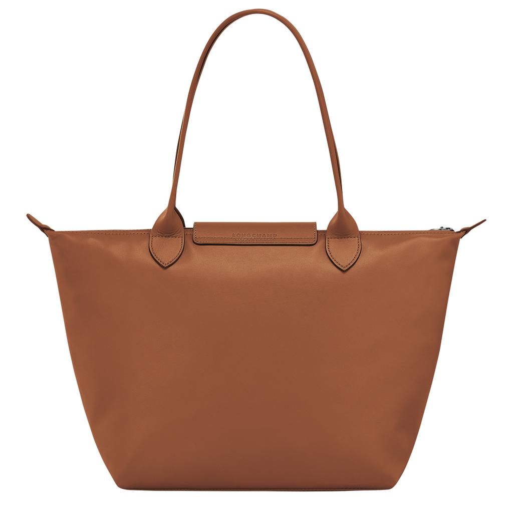 Longchamp Le Pliage Xtra Einfarbige Reißverschluss-Druckknopfverschluss Langlebige Griffe Leder-Tragetasche Damen-Tote Cognac Brandy 2605987504