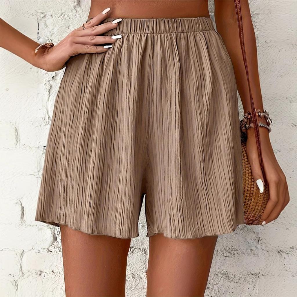 Dámské letní šortky s elastickým pasem - Prodyšné a pohodlné, Multifunkční na pláž, na piknik, pro volný čas, Elegantní vzhled, Měkká tkanina