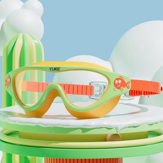 Children Swimming Goggles Anti-Fog Swim Goggles Clear Vision Lenses Swimming Glasses Underwater Eyewear for Pool Beach Diving