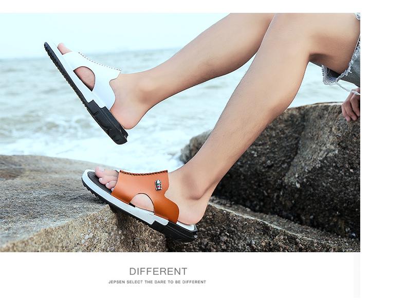 Kaczka Mandaryńska Męskie Letnie Sandały w Stylu Koreańskim: Modne antypoślizgowe klapki plażowe w dużych rozmiarach