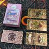 12*7cm Old Style Lenormand Oracle Cards 38 Pcs Gold Foil Waterproof PET Cards for Divination & Fortune Telling With Paper Manual