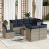 VidaXL Garden Lounge Set with Cushions 9 Pcs, Patio Sofas, Patio Furniture Set, Outdoor Furniture, Grey 3217941