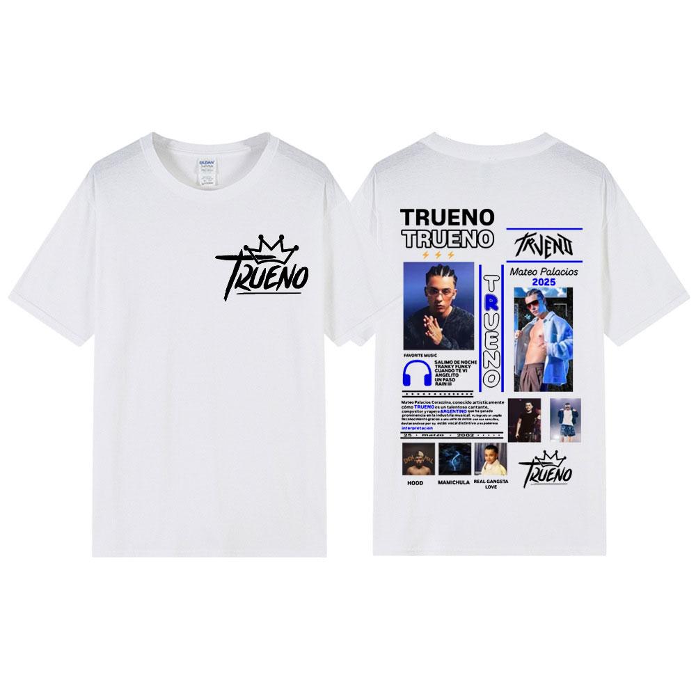 Rapper Trueno Graphic T Shirts Men Women Clothing Fashion Hip Hop Tshirt Summer Casual Loose Short Sleeve Tshirts Streetwear