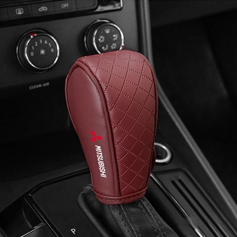 

Premium Leather Car Shift Knob & Handle Cover Non-Slip Wear-Resistant Decorative Protective for Mitsubishi ASX EVO Lancer + Cent
