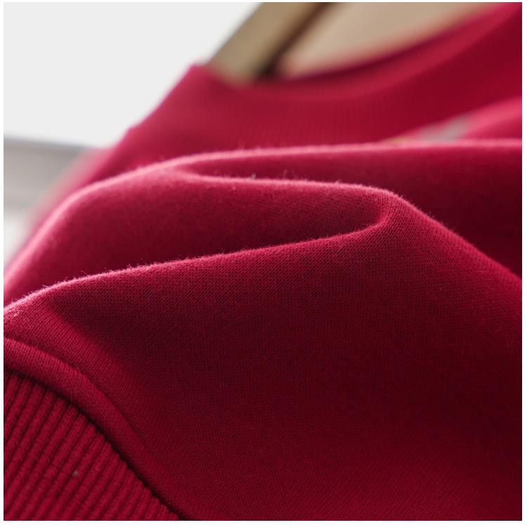 Children's Zodiac Horse Red Fleece Hoodie - Versatile Pullover for Older Kids