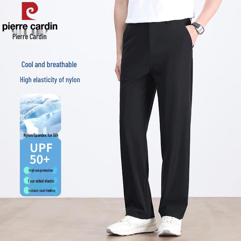 Pierre Cardin Men s Summer Thin Ice Silk Casual Business Pants 32