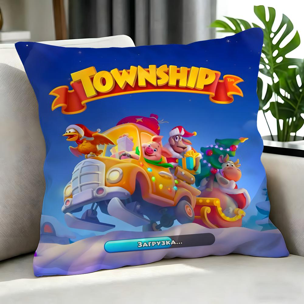 game Township Cushion Cover Cushion Cover Set Pcs x x x Pillowcase Decorative Sofa Home Decor