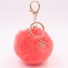 Snowflake Fur Ball Key Chain Bag Charm Plush Ball Keyring Fashion Pompom Pendant  Women Girls