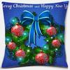 Christmas Themed Throw Pillow Cover with Short Plush Print for Living Room Decoration Cushion Cover Pillow Covers Decorative