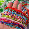 Fashion Bohemian Colorful Beads Bracelet Multi-layer Handmade Beaded Bracelets Women Girls Party Holiday Jewelry Gifts