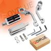 FOVPLUE Long Angle Highway Motorcycle Adjustable Highway Footpegs for Harley Road Electra Road Street and 1 Engine Guard 1.25" Pegs, Touring, Glide,