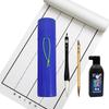 Premium Calligraphy Set with 7 Lined Writing and Free No. Brush, Three-sheet Pad, Ink.