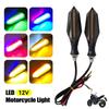 2 Stück Motorrad Blinkerlampe 12V LED Sequentiell Laufende Blinker Kontrollleuchten Fahrlicht Motorrad Rücklichter