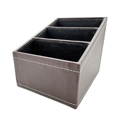 Enkel Förvaringslåda, Förvaringsfodral, Skrivbordsförvaringsställ för Kontorsmaterial, Fjärrkontroller, Smartphones och Små Föremål, Organizerlåda med PU