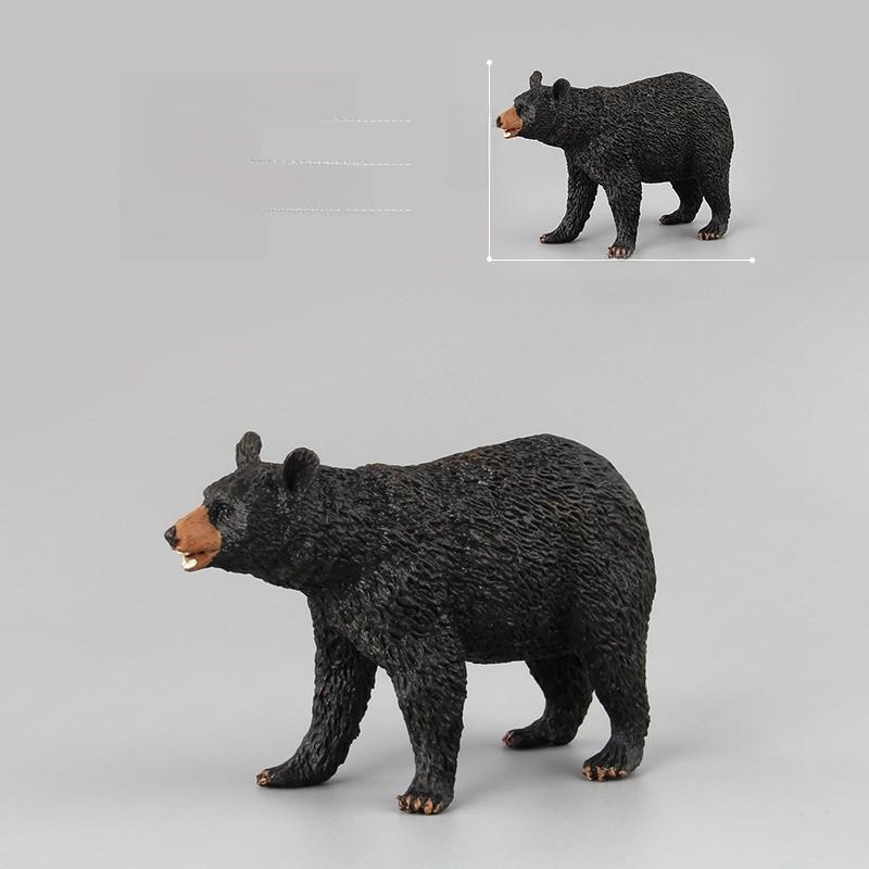 Black Bear Model Toy With Realistic For Childrens Play And Collecting