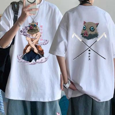 Horké Anime Hašibira Inosuke Kreslený Demon Slayer Tričko Letní Móda Ležérní Krátký Rukáv Kulatý Výstřih Top Ženy Muži Tričko Hip Hop