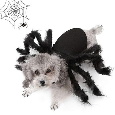 Pet Spider Costume Halloween Furry Giant Simulation Spider Apparel for Cats Small Medium Dogs Pet Halloween Party Cosplay Dress Up Accessory