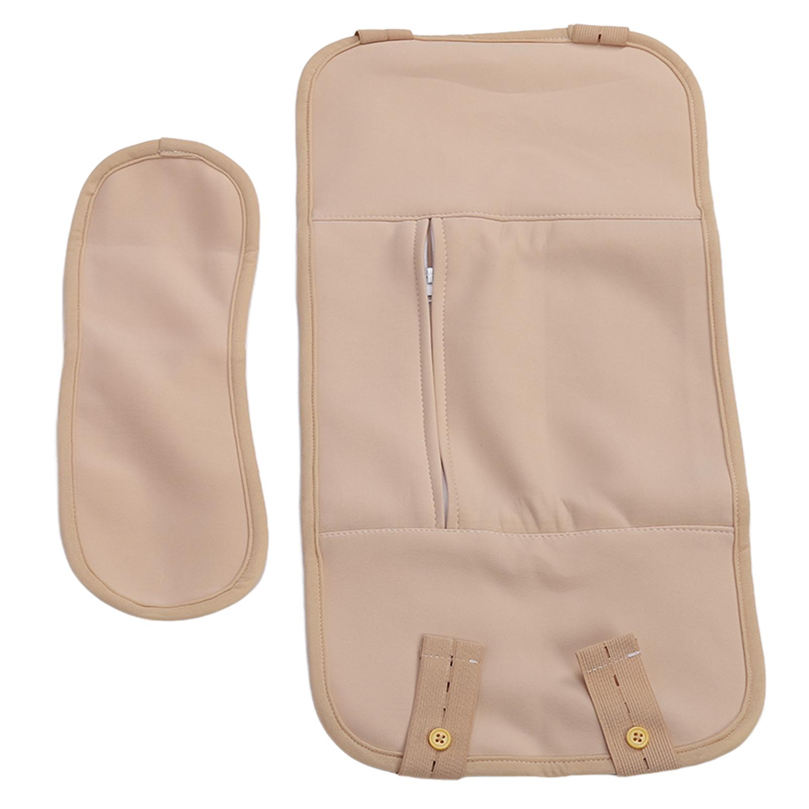 Повязка-компресс с касторовым маслом, многоразовая, моющаяся, с пуговицей для предотвращения протекания масла, поясная/шейная повязка с касторовым маслом, цвет кожи