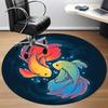 1pc Koi Fish Sticker Chair Carpet for Office, Soft Flannel Throw Mat, Perfect for Office,Holiday Party Decoration Choice yy251113119