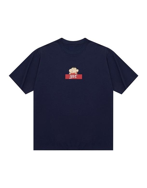 

2026 Summer Comic Form Crayon Shinchan Image 100 Cotton Printed Oversize Casual Tshirt Adult Children Parentchild Top y2k S