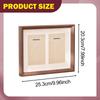 Double Medals Display Case Box Gifts Tabletop Decor Collectible Photo Frame Wood for Patches Runners