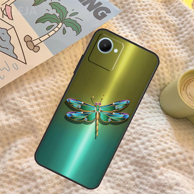 Dragonfly Animal Art Case For Realme C67 C63 C55 C51 C75 C61 C53 C35 C65 C71 11 12 13 14 15 Pro Plus GT6 GT7 Pro