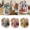 Practical Makeup Brush Holder Organizer Rotating Container with Detachable Trays Storage Box for Dressing Table