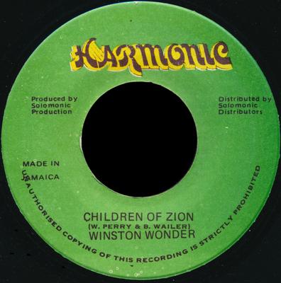 7-Zoll Schallplatte WINSTON WONDER - Children Of Zion KEINE Harmonisch Jamaika Reggae, Ska & Dub Gebraucht