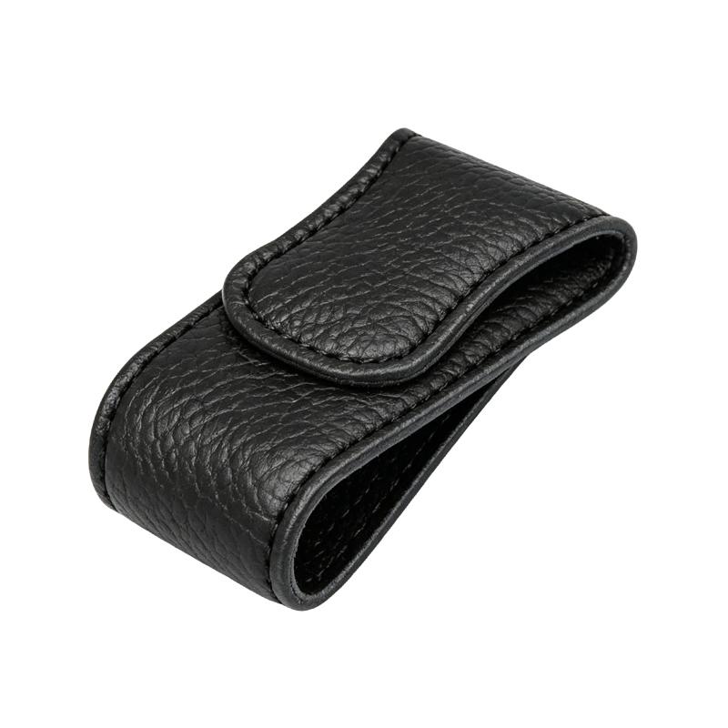 Car Sun Visor Glasses Clip, Magnetic Leather, One-Hand Operation, No-Damage Install, Fits All Vehicles, Eyeglass & Card Holder