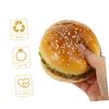 NOLITOY Realistic Simulation Hamburger Model for Photography Food Table and Educational Pretend Textured and 2-Piece Props, Samples, Decorations,