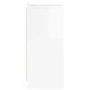 Nightstand High Gloss White 40 X 30 X 67 Cm Engineered Wood