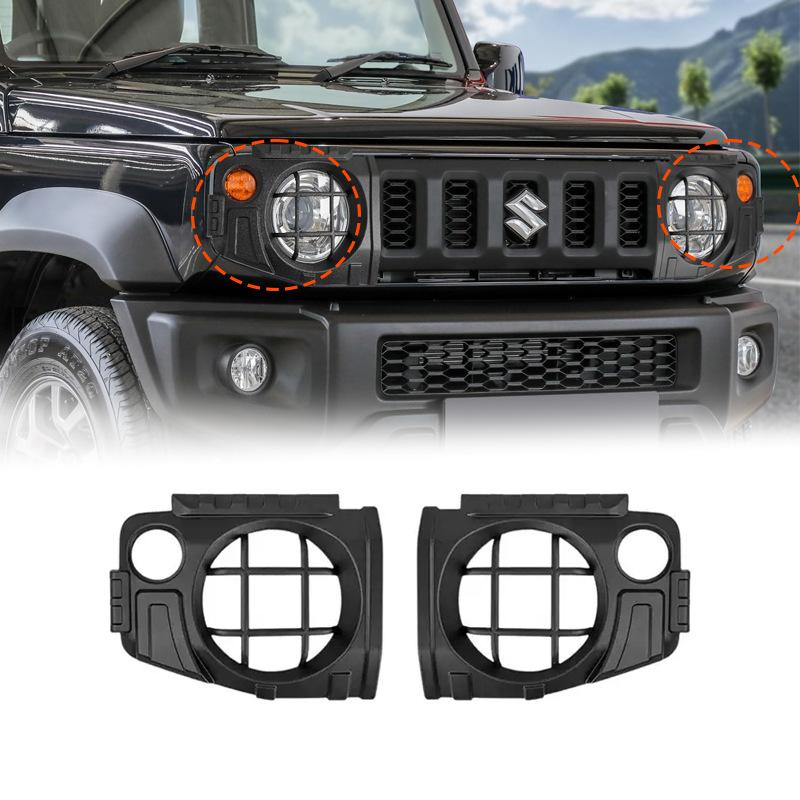 2 st/set Dekrationsram för Strålkastare och Dimljus Fram för Suzuki Jimny JB64 JB74 2019-2025