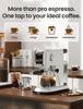 Espressomaschine 20 Bar, Kompakter Kaffeevollautomat mit Milchaufschäumer & Cold Brew, 1,5-Liter-Tank, Edelstahl Cappuccino Latte Maker,
