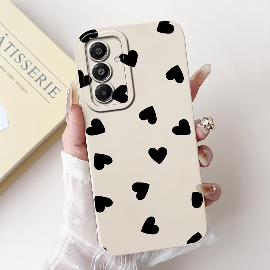 For Samsung Galaxy A17 5G Case SM-A176B Cute Cat Flowers Painted Cover Soft TPU Matte Phone Cases For Samsung A17 A 17 5G Fundas