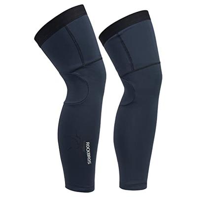 ROCKBROS Leg Warmers, Fleece-Lined Leg Covers, Cold Protection, Windproof, Warm, Breathable, Stretchy, Non-Slip, Sweat-Wicking, Quick-Drying, Long Len