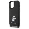 Karl Lagerfeld Klhcp16Ssakcpbk Iphone 16 6.1 Czarny/Black Hardcase Saffiano Karl&Choupette Metal Pin Cbdy Strap