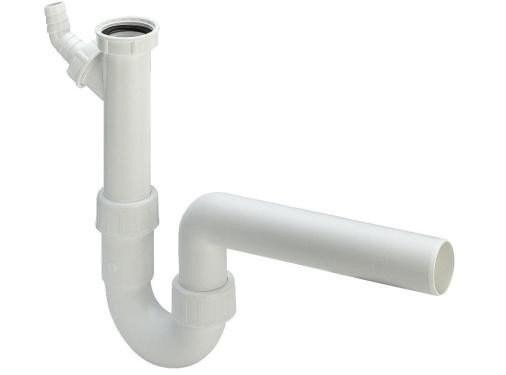 Sink pipe siphon 6/4"x50 plastic/white