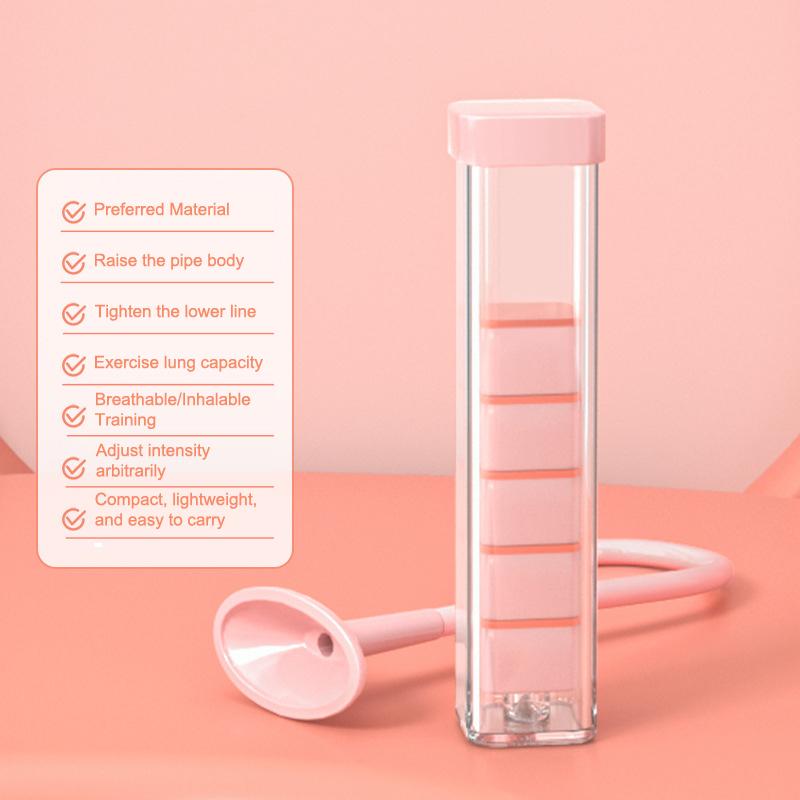 

1 Набір Пристрій для дихальних вправ Тренажер для м язів живота Глибоке дихання Гантель Чоловіки Жінки Дорослі Пристрій для тренування об єму легень рожевий