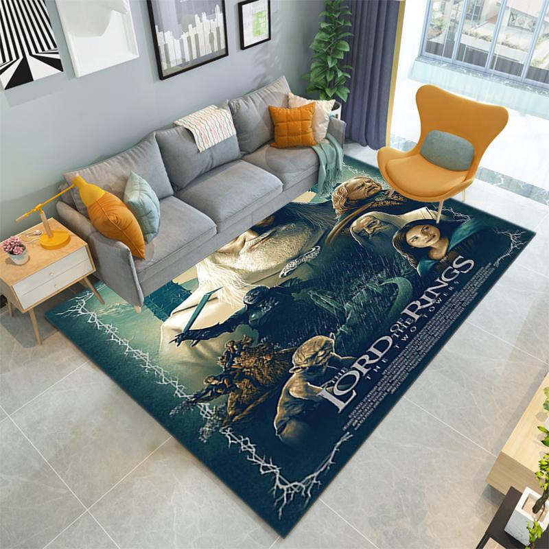 1PC Lord of the Rings Print Rug - home decoration Carpet For Living Room Bedroom Flooring Computer Chair Area Rug
