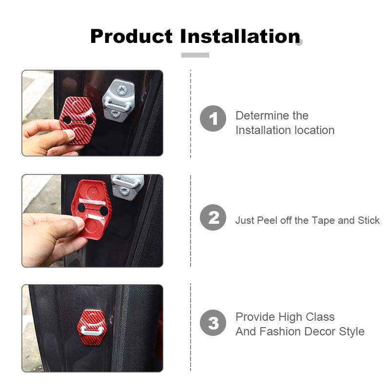 Krycí samolepka dekorace na západku dveří ABS vhodná pro Dodge Challenger 2012 Up Příslušenství interiéru auta