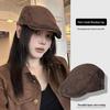 Women's Retro Newsboy Cap: Stylish Autumn/Winter Hat with Large Fit, Face Slimming Design, 2025 Edition British Painter Beret