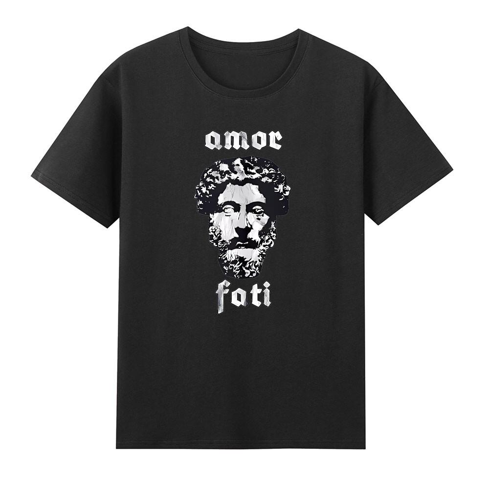 Amor Fati Marcus Aurelius Rounisex Emperor Philosophy Tshirt S