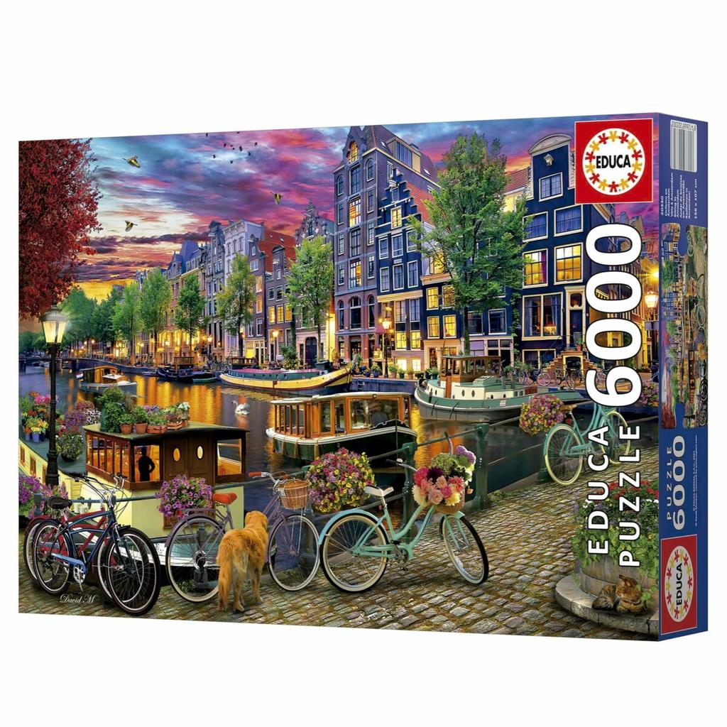 Puzzle Educa Bicicletas em Amesterdão 6000 Peças