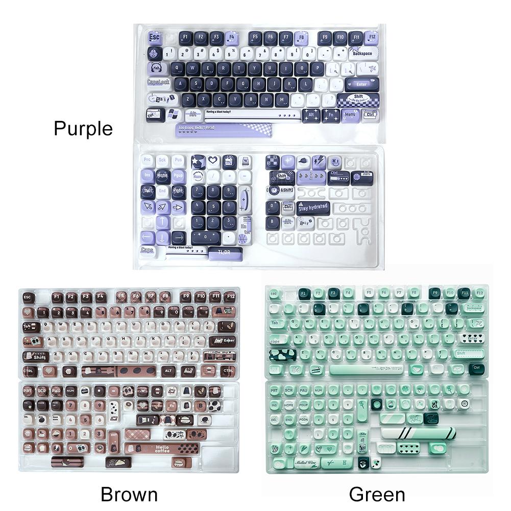 131 Keys Set PBT Keycaps Set Mechanical Keyboard Keycaps Cute Keycaps PBT Customized DIY Key Caps Kit for Mechanical Keyborad