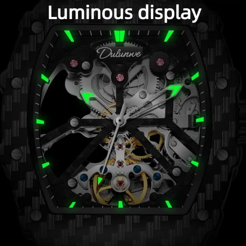 Luxusní Módní Tourbillon Hodinky Pánské Luxusní Skeleton Hodinky pro Muže Náramkové Hodinky Pánské Hodiny Nové Dárky pro muže