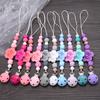 Baby Teether Pacifier Chain Silicone Wood Beads Pacifier Clips Infant Nipple Appease Soother Chain Clip Dummy Holder Nipple Clip
