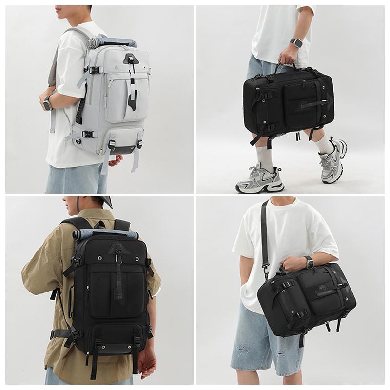 Large-capacity Backpack Men's Outdoor Expandable Multi-compartment Travel Boarding Backpack Travel Large Luggage Bag