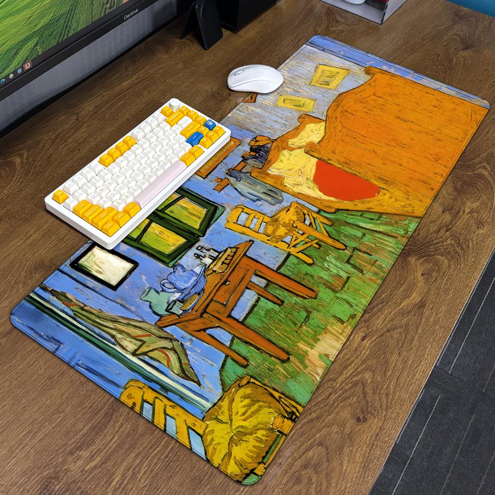Mauspad Kunst XXL Computerzubehör Groß Gogh Tastatur Laptop Tischunterlage VVan Das Neue Produkt Gamer Gaming