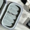 French Light Luxury Cross-Color Mixed Zircon Rose Open Ring Ring Women'S Niche Premium Thorn Ring